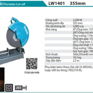 Máy cắt sắt Makita LW1401 (2200W)