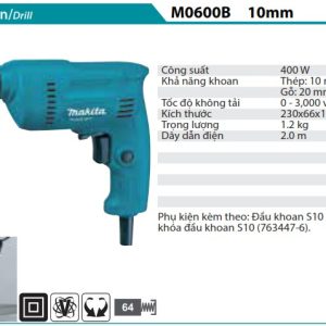 Máy khoan Makita M0600B (10mm)