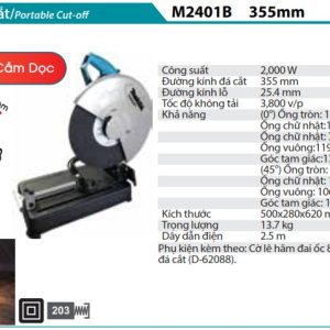 MÁY CẮT SẮT Makita M2401B (355MM/2000W)