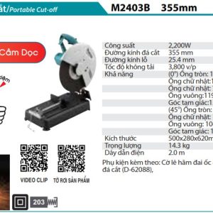 Máy cắt sắt bàn Makita M2403B