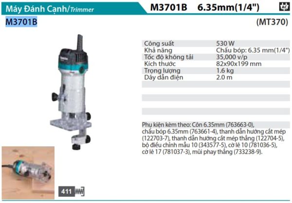 Máy Đánh Cạnh Makita M3701B