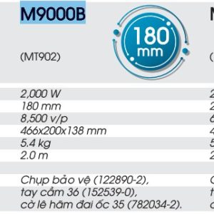 MÁY MÀI GÓC MAKITA M9000B (180MM/2000W/CÔNG TẮC BÓP)