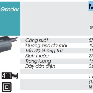 MÁY MÀI GÓC Makita  M9501B (100MM/570W/CÔNG TẮC TRƯỢT)