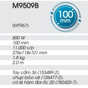 MÁY MÀI GÓC Makita M9511B (125MM/850W/CÔNG TẮC TRƯỢT)