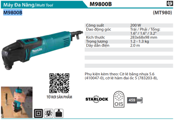 MÁY ĐA NĂNG Makita  M9800B