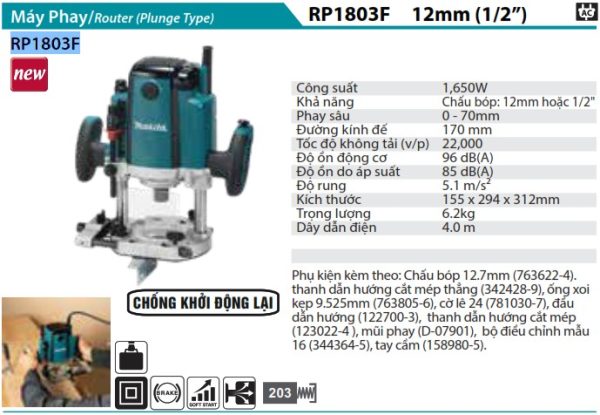 MÁY PHAY Makita RP1803F (12,7MM/1/2'')