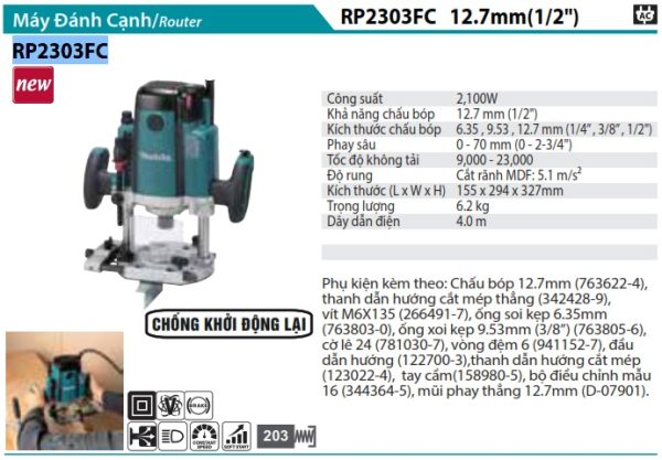 MÁY PHAY Makita RP2303FC (12,7MM/1/2'')