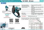 MÁY CẮT SẮT REN DÙNG PIN Makita SC103DZ (BL)(12V MAX) (không kèm pin sạc)