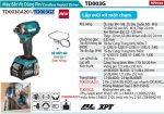 MÁY BẮT VÍT DÙNG PIN Makita TD003GZ (BL)(40V MAX) (không kèm pin sạc)