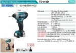 MÁY BẮT VÍT DÙNG PIN Makita TD110DSAE (12V MAX) (kèm 02 pin 2.0 + sạc)