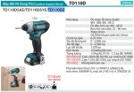 MÁY BẮT VÍT DÙNG PIN Makita TD110DZ (12V MAX) (không kèm pin sạc)