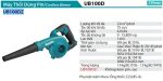 MÁY THỔI ĐEO VAI DÙNG PIN Makita UB002CZ01 (CHỈ DÙNG CHUNG (không kèm pin sạc)