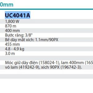 MÁY CƯA XÍCH DÙNG ĐIỆN Makita UC4041A (400MM/90PX)