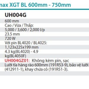 MÁY TỈA HÀNG RÀO DÙNG PIN Makita UH004GZ01 (600MM/BL)(40V (không kèm pin sạc)