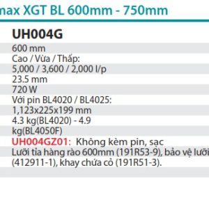 MÁY TỈA HÀNG RÀO DÙNG PIN Makita UH005GZ01 (750MM/BL)(40V (không kèm pin sạc)