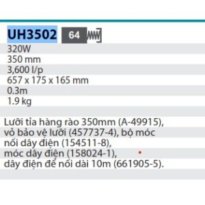 MÁY TỈA HÀNG RÀO DÙNG ĐIỆN Makita UH3502 (350MM)