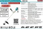 MÁY CẮT CỎ DÙNG PIN Makita UR012GZ02 (BL)(40V MAXX2) (không kèm pin sạc)