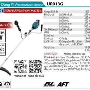 Máy Cắt Cỏ Dùng Pin Makita UR013GZ01