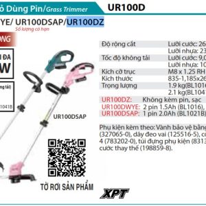 MÁY CẮT CỎ DÙNG PIN Makita UR100DZ (12V MAX) (không kèm pin sạc)