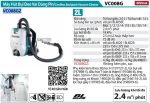 MÁY HÚT BỤI ĐEO VAI DÙNG PIN Makita VC008GZ (HEPA/2L/BL)