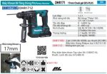 Máy Khoan Bê Tông Dùng Pin (kèm 02 pin 3.0 + sạc nhanh) - Makita DHR171RFJ