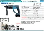 Máy Khoan Bê Tông 3 Chức Năng Dùng Pin (kèm 01 pin + sạc) - Makita DHR202SYE