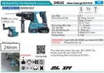 Máy Khoan Bê Tông 3 Chức Năng Dùng Pin (kèm 02 pin 4.0Ah + sạc nhanh) - Makita DHR242RME