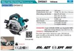 Máy Cưa Đĩa(165MM/AWS/BL)(18V) (kèm 02 pin 3.0 + sạc nhanh) - Makita DHS661RFJ