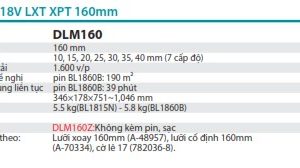 Máy Cắt Cỏ Đẩy Dùng Pin(160MM)(18V) (không kèm pin sạc) - Makita DLM160Z