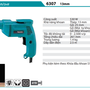 Máy Khoan(13MM) - Makita 6307