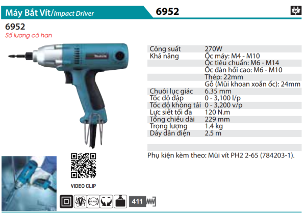 Máy Bắt Vít - Makita 6952