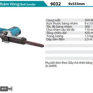 Máy Chà Nhám Vòng(9MMX533MM) - Makita 9032