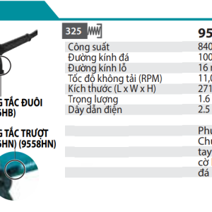 Máy Mài Góc(100MM/840W/Công Tắc Trượt) - Makita 9556HN