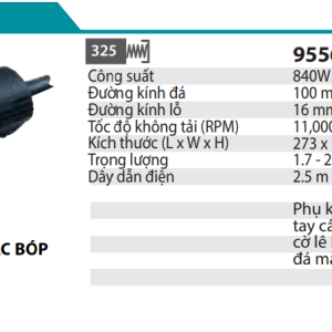 Máy Mài Góc(100MM/840W/Công Tắc Bóp) - Makita 9556HP