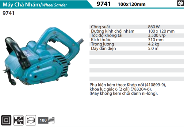 Máy Chà Nhám(100MMX120MM) - Makita 9741