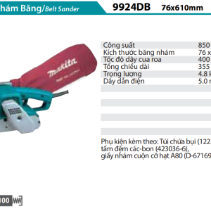 Máy Chà Nhám Băng(76MMX610MM) - Makita 9924DB