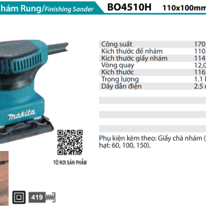 Máy Chà Nhám Rung - Makita BO4510H