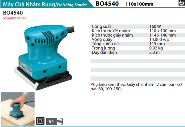 Máy Chà Nhám Rung - Makita BO4540