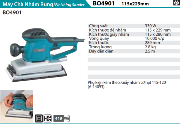 Máy Chà Nhám Rung - Makita BO4901