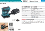 Máy Chà Nhám Rung Dùng Pin(ĐẾ NHỰA/ (không kèm pin sạc) - Makita DBO481Z