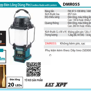 Radio Kết Hợp Đèn Lồng Dùng Pin(18V/14.4V) - Makita DMR055