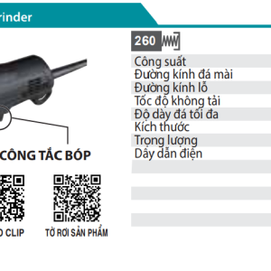 Máy Mài Góc(100MM/1300W/CÔNG TẮC BÓP) - Makita GA4050R