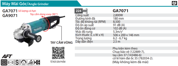 Máy Mài Góc - Makita GA7071