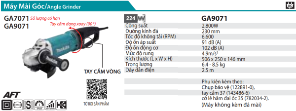 Máy Mài Góc - Makita GA9071