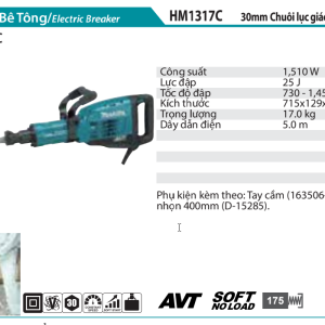 Máy Đục Bê Tông(CHUÔI LỤC GIÁC 30MM) - Makita HM1317C