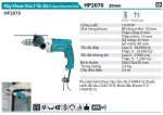 Máy Khoan Búa 2 Tốc Độ(20MM) - Makita HP2070