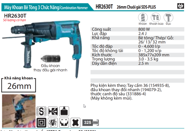 MÁY CƯA XÍCH DÙNG PIN Makita UC004GZ (350MM/90PX/BL) (không kèm pin sạc)