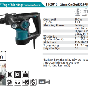 Máy Khoan Bê Tông 3 Chức Năng - Makita HR2810