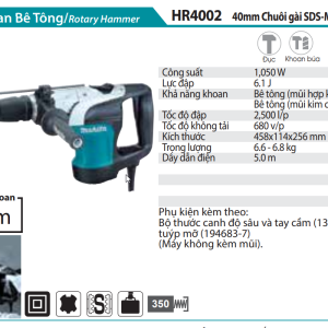 Máy Khoan Bê Tông - Makita HR4002