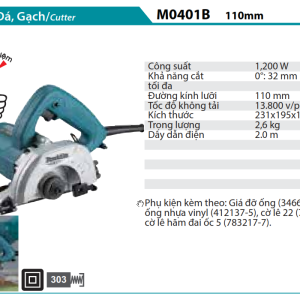 Máy cắt đá, gạch Makita M0401B